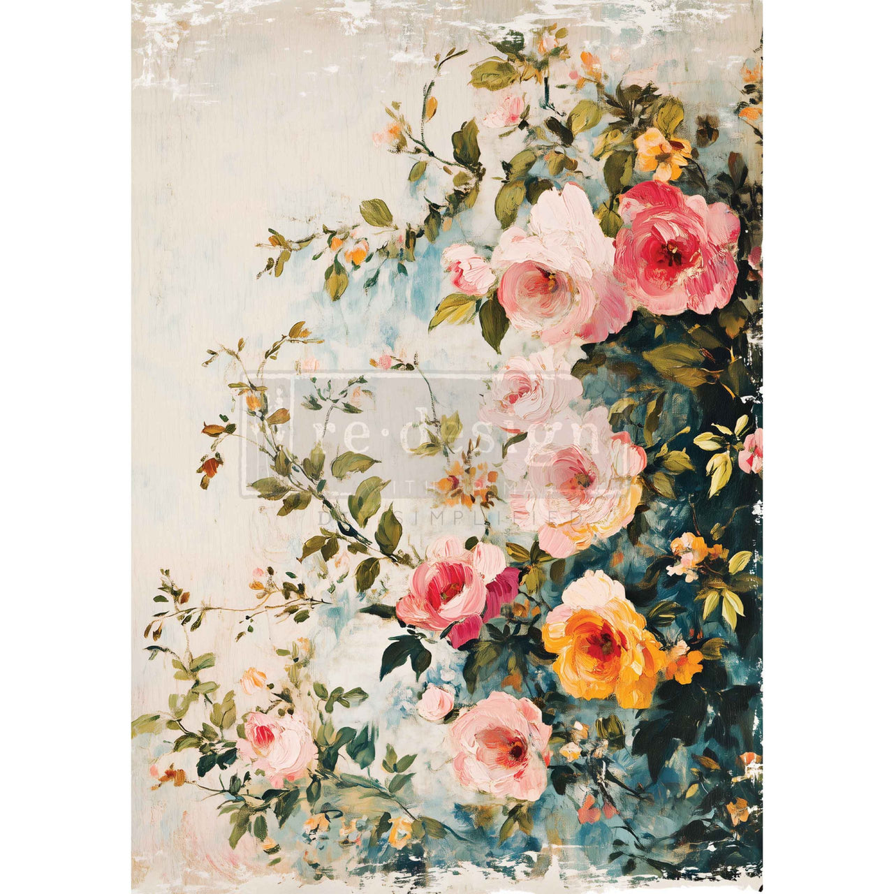 Decoupage Fiber A3 - Blush Symphony