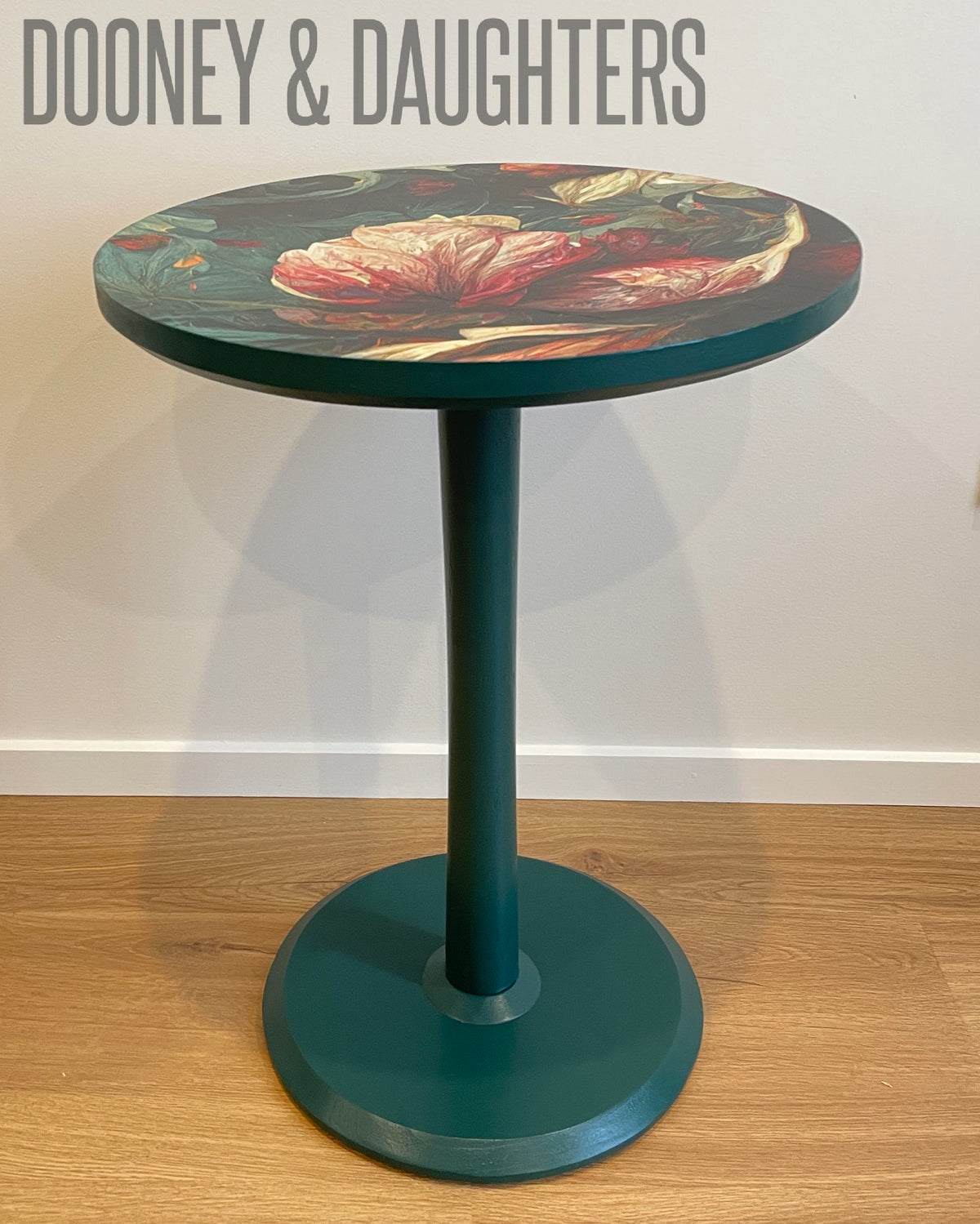 Ink Table Design Botanic Ink Decorated Side Table | Dooney & Daughters