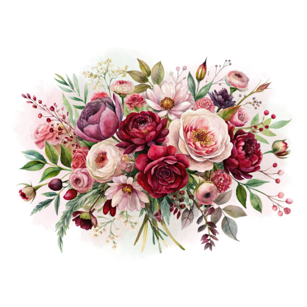 Botanical Beauty White Cloud Decor Transfer