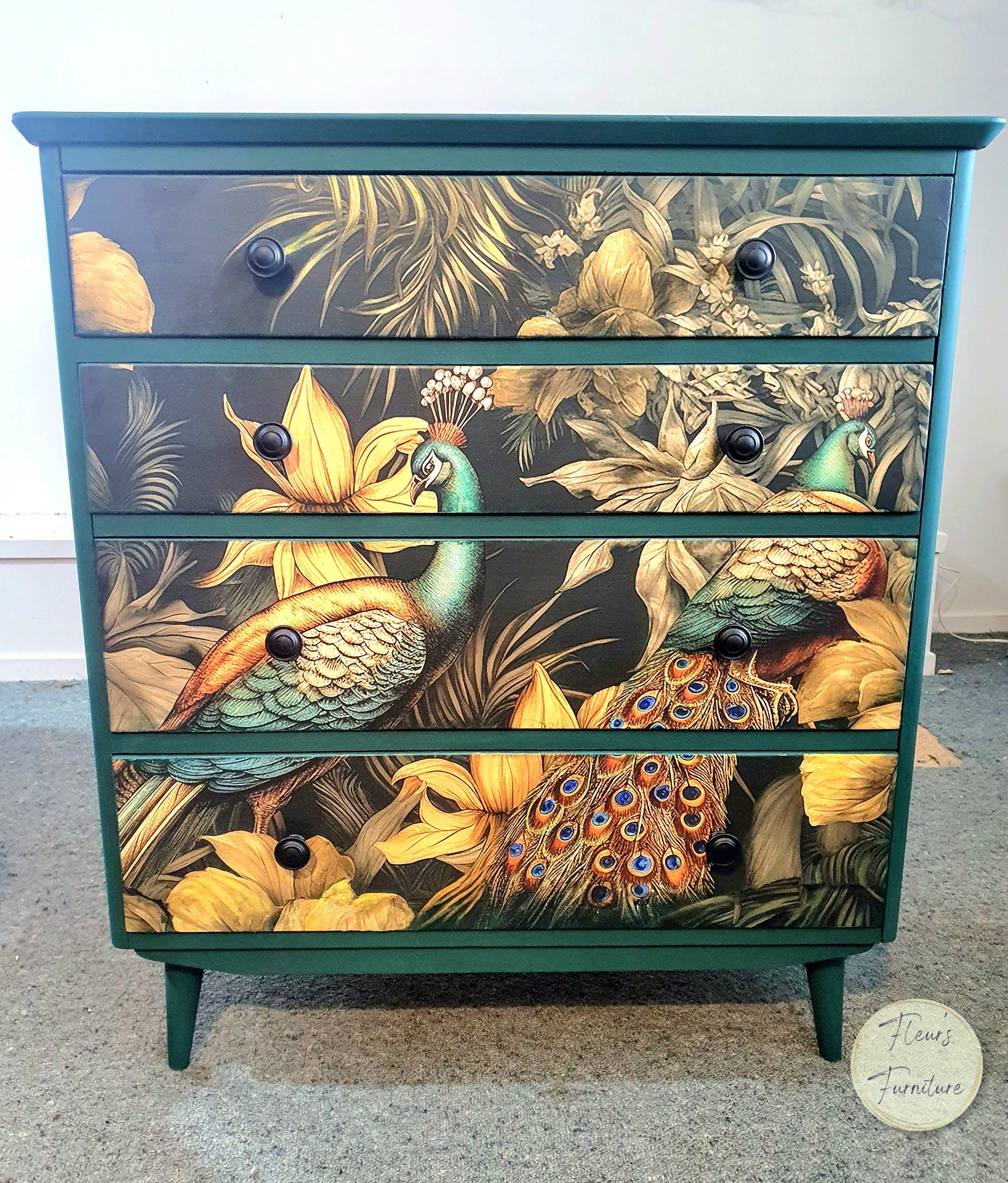 Botanical Peacock Drawers