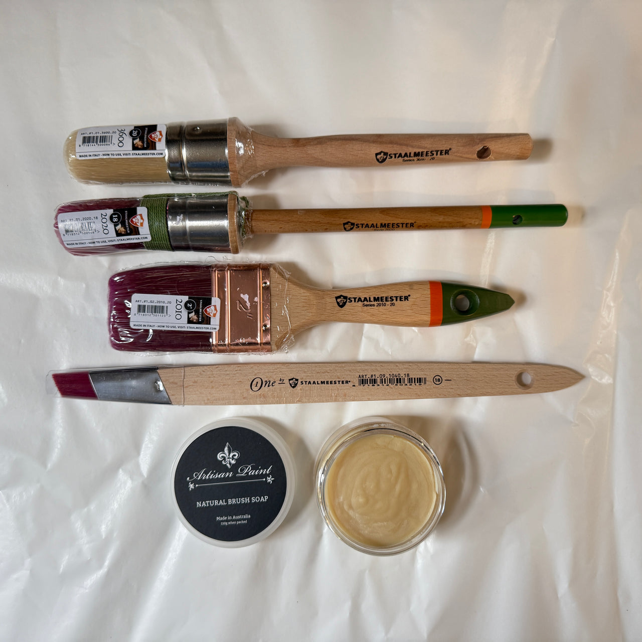 Staalmeester Brush Pack – premium paint brush set for chalk painting and furniture painting