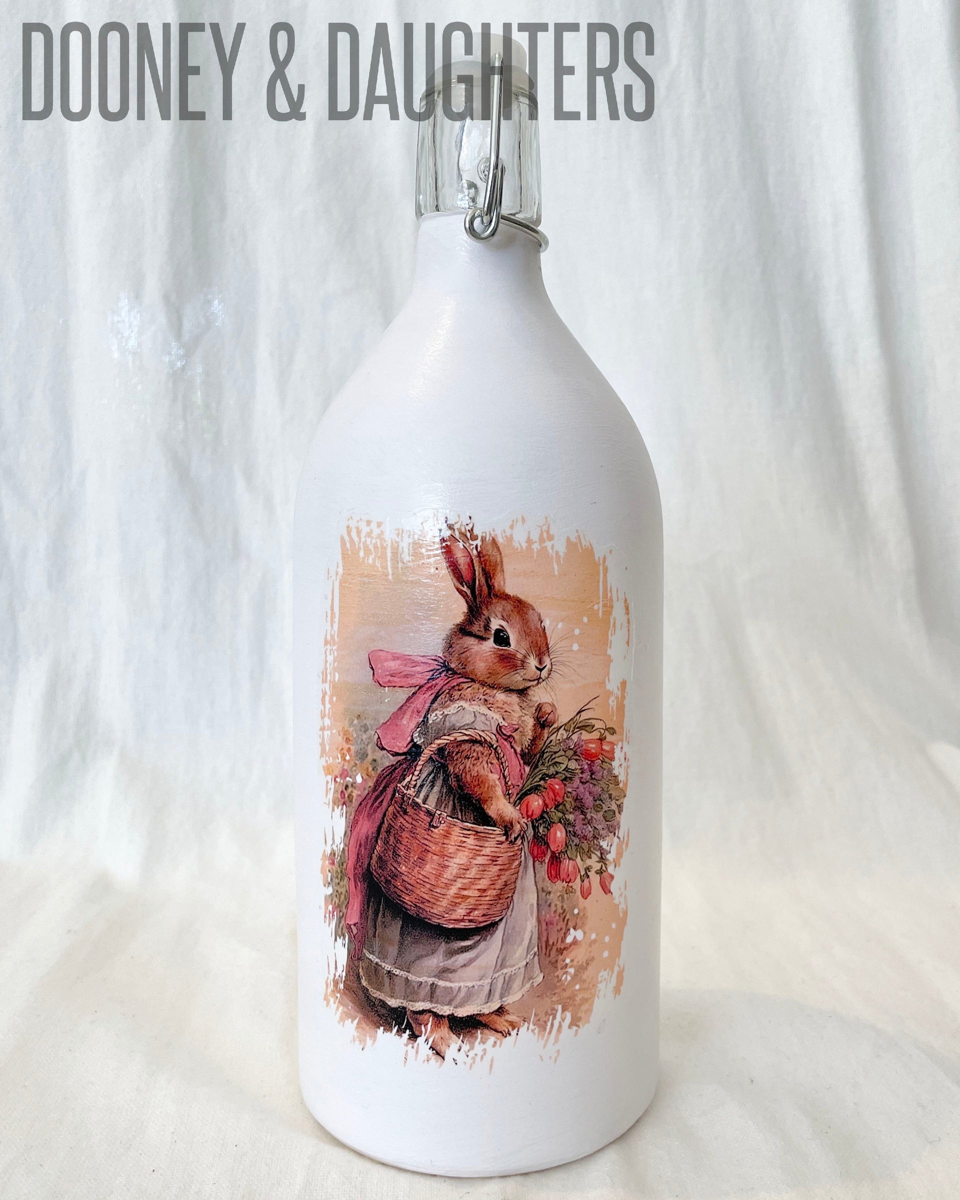 Bunny Three Glass Bottle