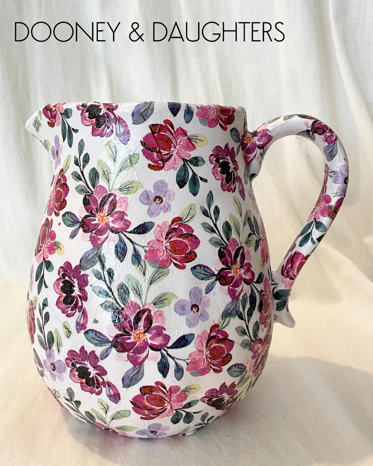 Jug - Burgundy Flowers