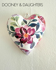Mini Heart - Burgundy Flowers