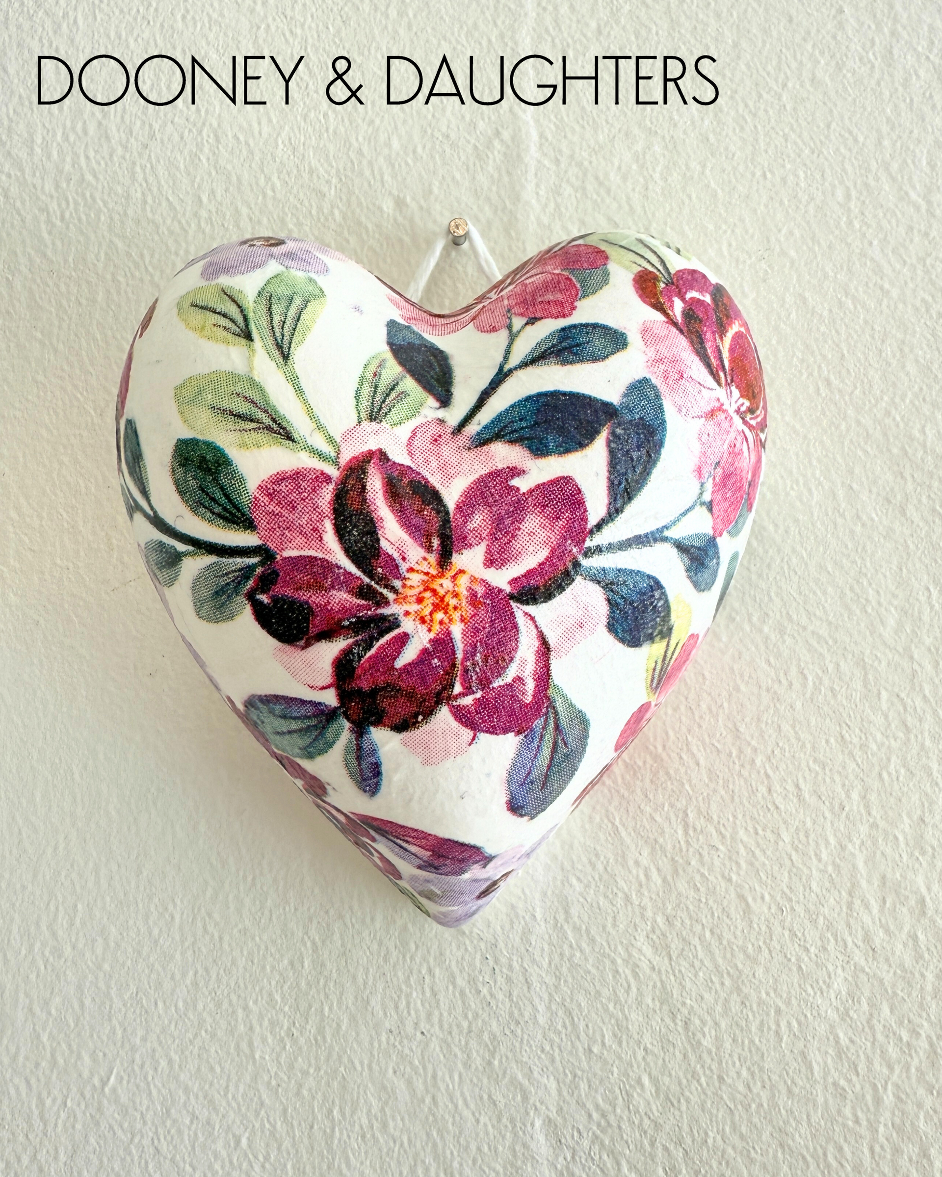 Mini Heart - Burgundy Flowers