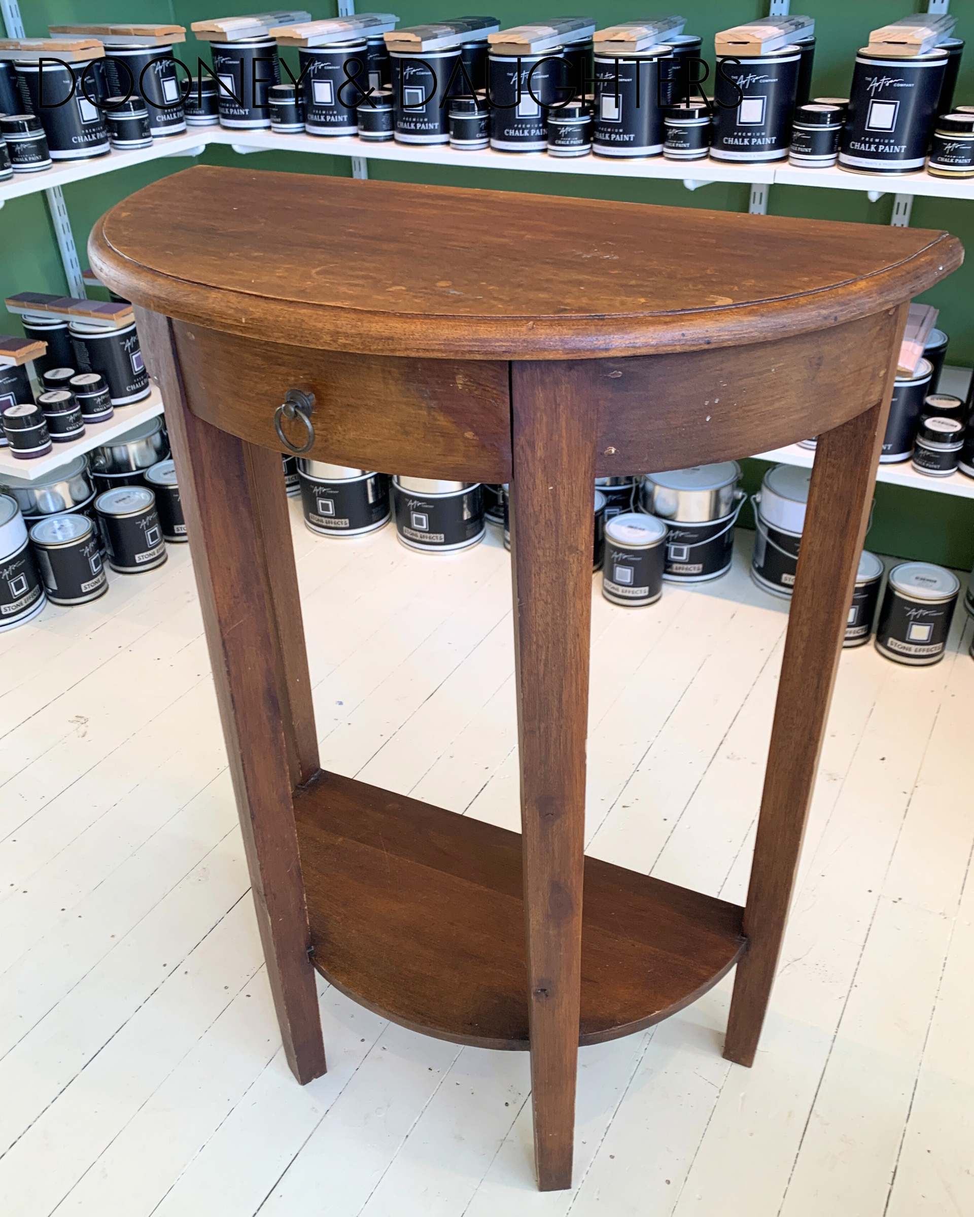 Burnished Bronze Hall Table Before