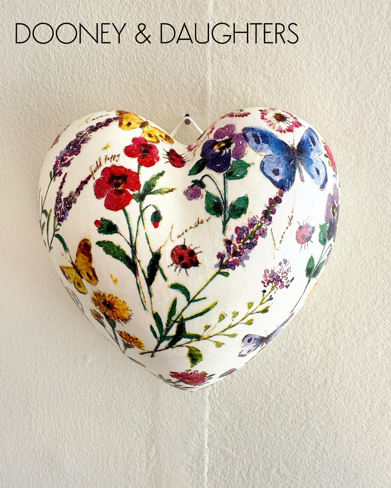Medium Heart - Butterflies & Flowers