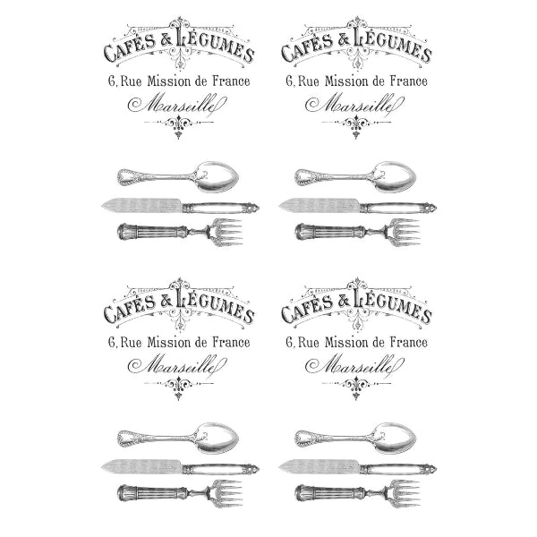 Cafes & Legumes Small White Cloud Decor Transfer