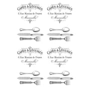 Cafes & Legumes Small White Cloud Decor Transfer