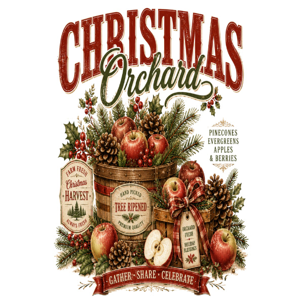 Christmas Transfer - Christmas Orchard