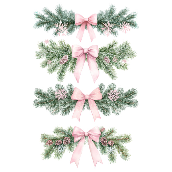 Christmas 8 White Cloud Decor Transfer