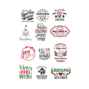 Christmas Labels White Cloud Transfer