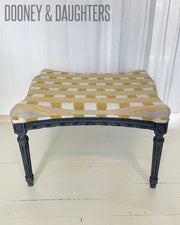 Clubhouse Grey with Black Wax Footstool