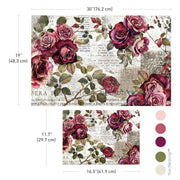 Decoupage Fiber - Crimson Elegance