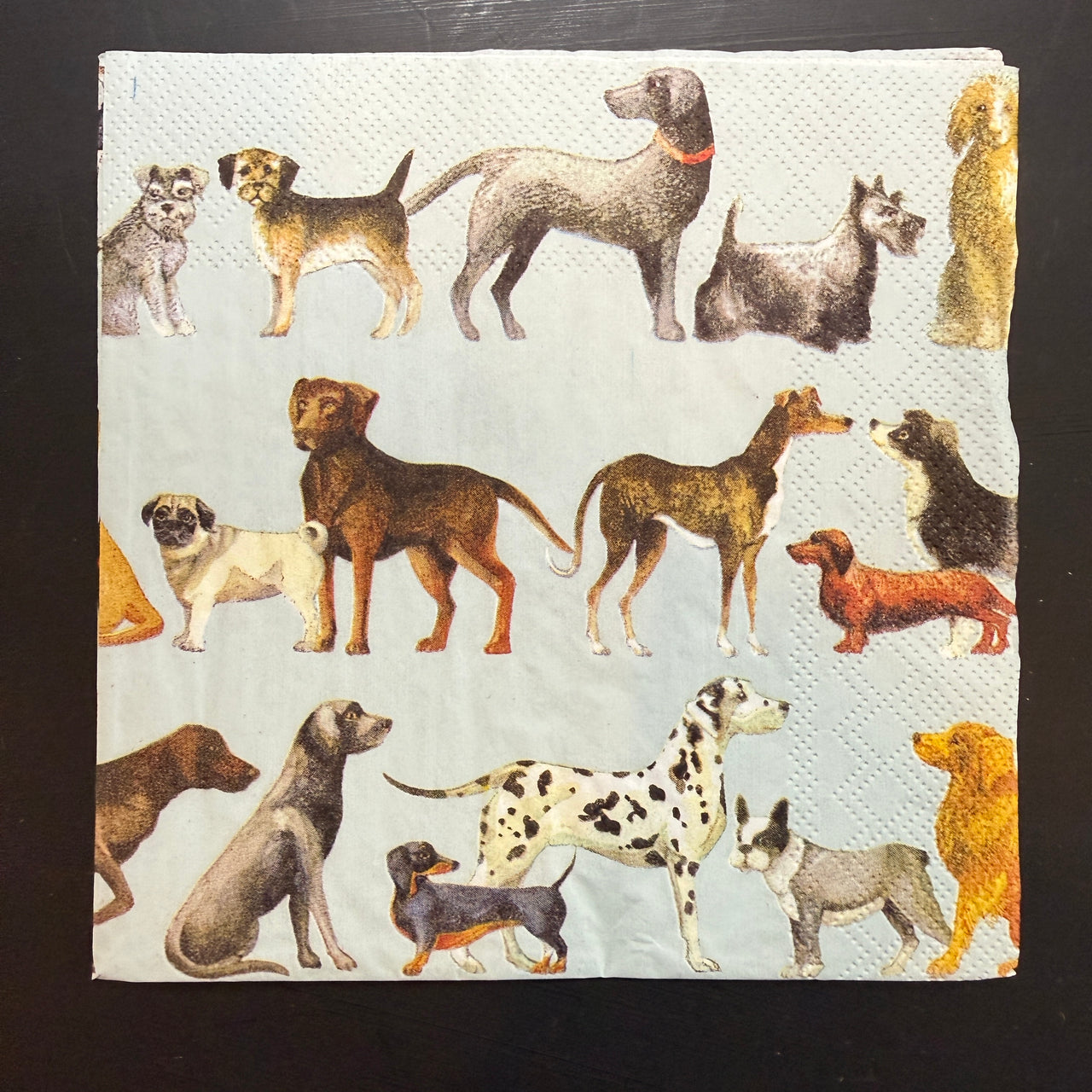 Napkin - Dogs Light Blue