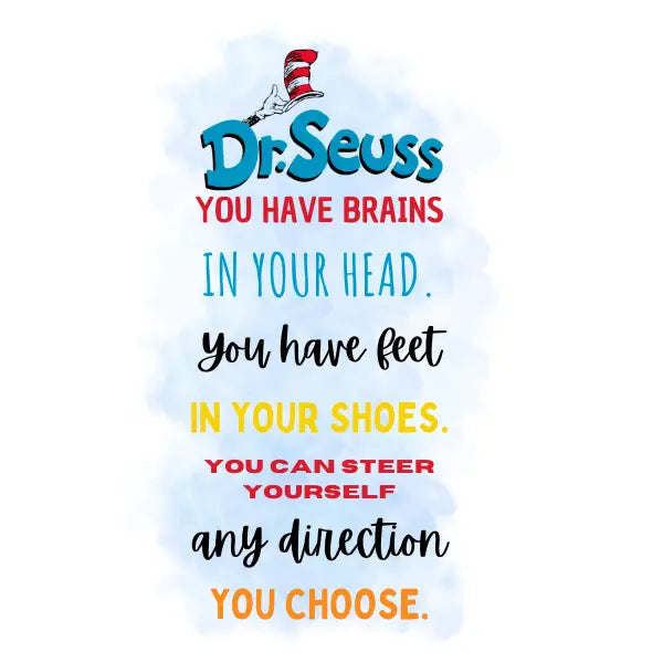 Dr Seuss 1 White Cloud Decor Transfer