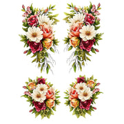 Fantasy Floral White Cloud Decor Transfer