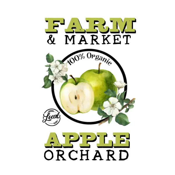 Farm Apple Orchard White Cloud Decor Transfer