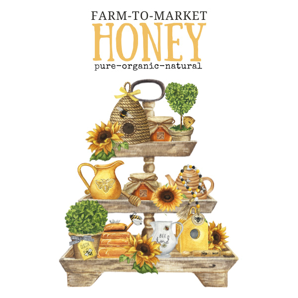 Farm to Market Honey White Cloud Decor Transfer