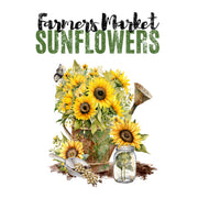 Farmers Market Sunflowers White Cloud Decor Transfer