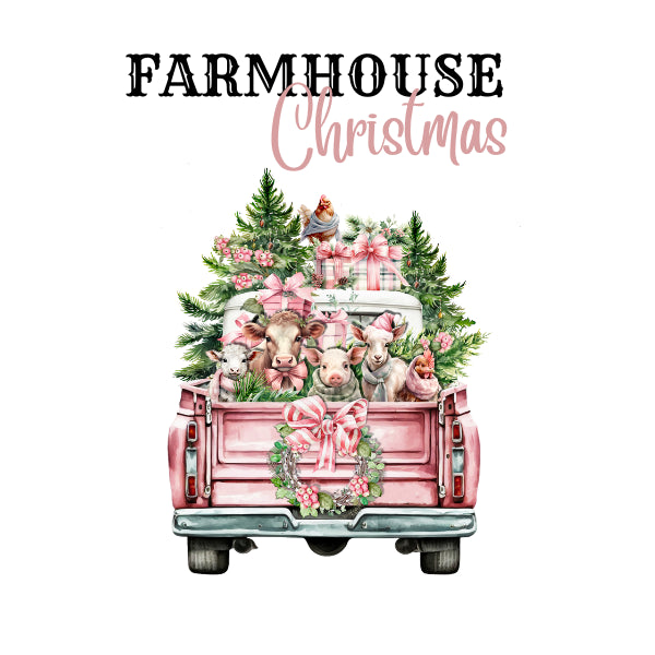 Farmhouse Christmas White Cloud Decor Transfer