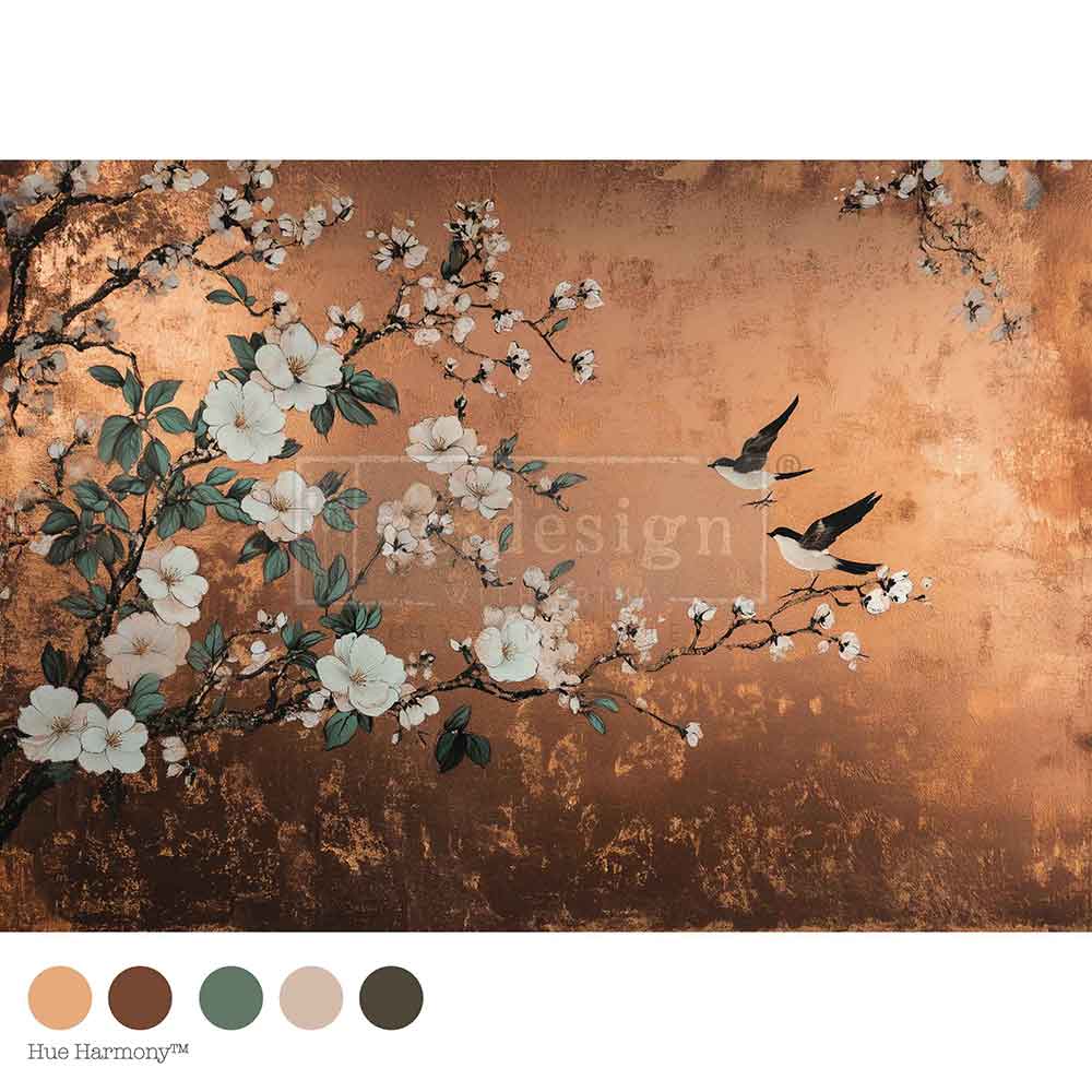 Feathers In The Glow Redesign A1 Decoupage Fiber Paper