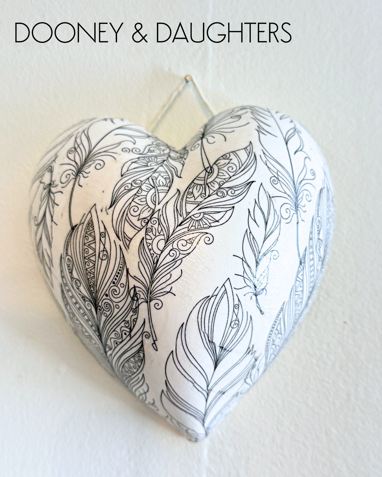 Medium Heart - Feathers