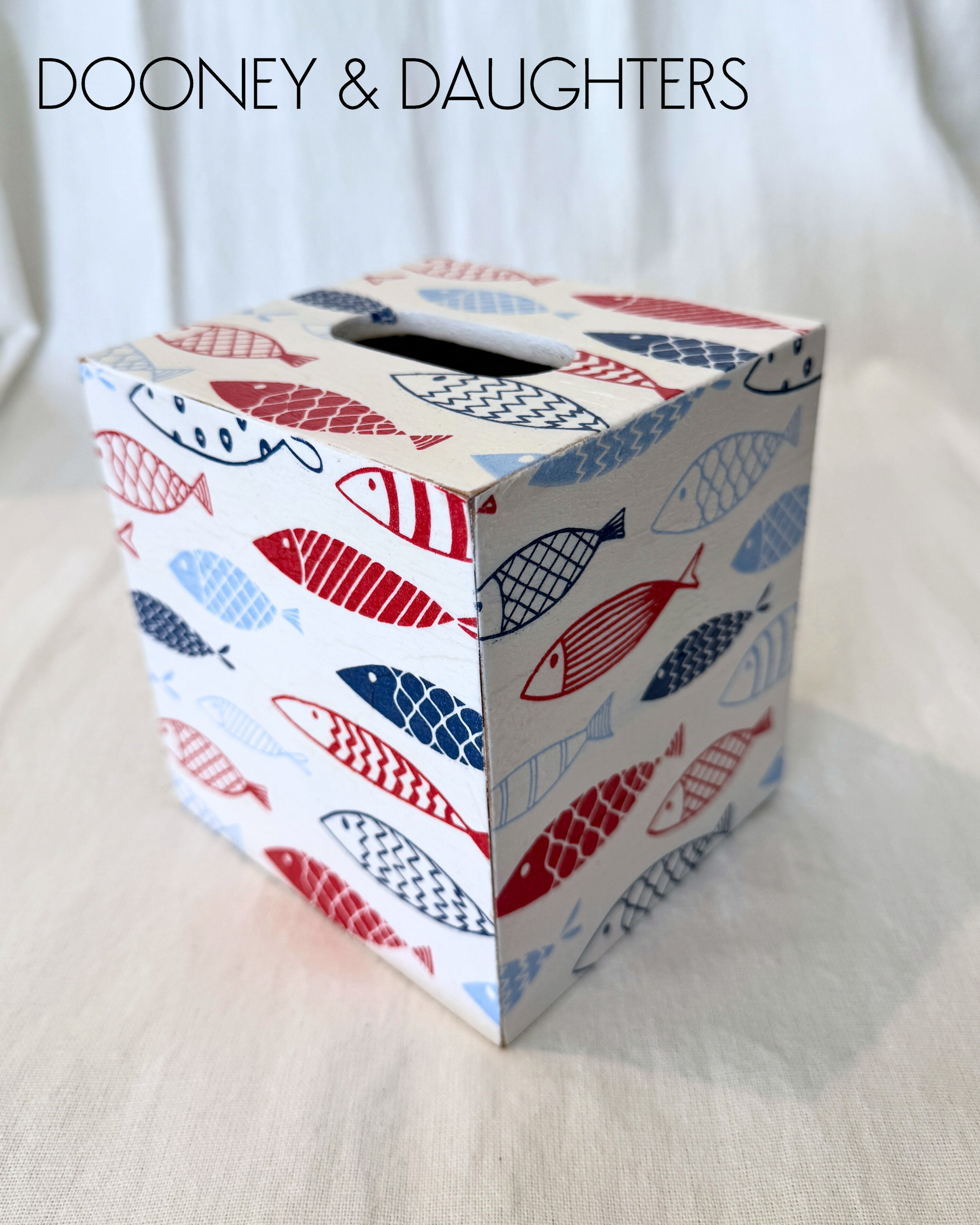 Fish Square Tissue Box