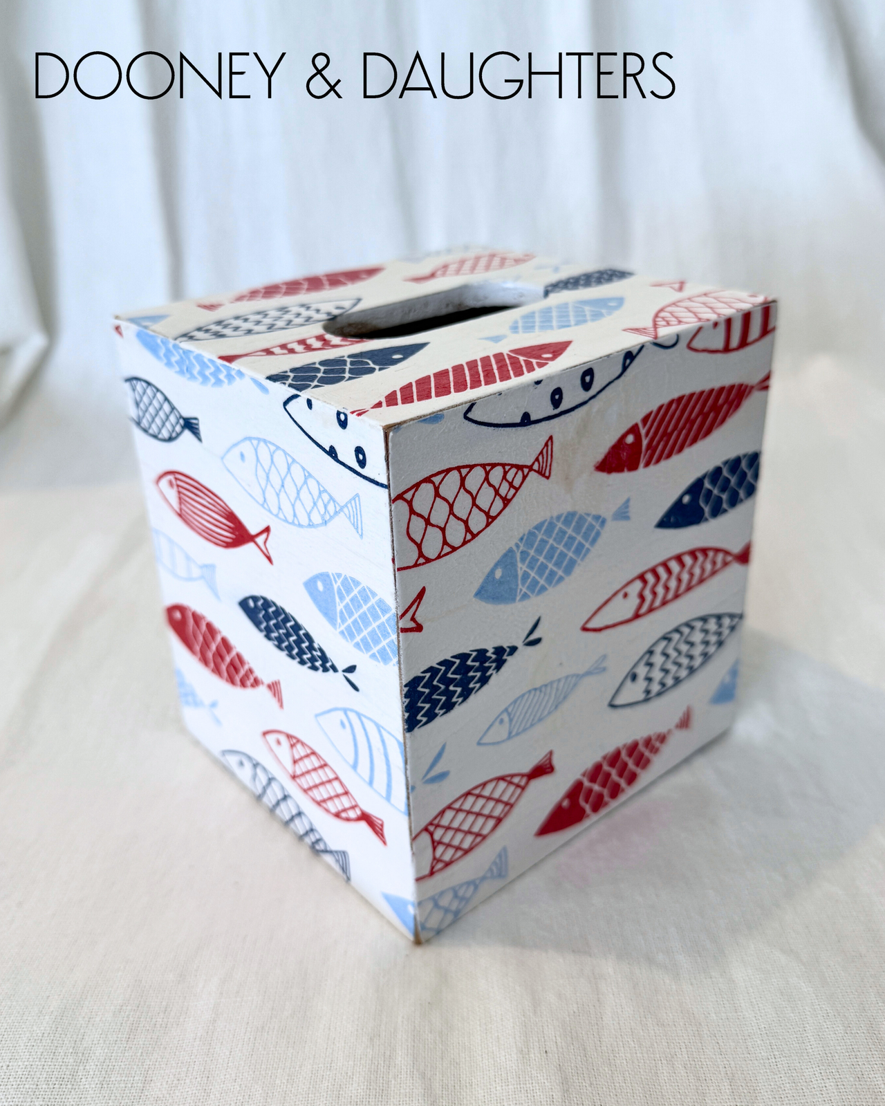 Fish Square Tissue Box