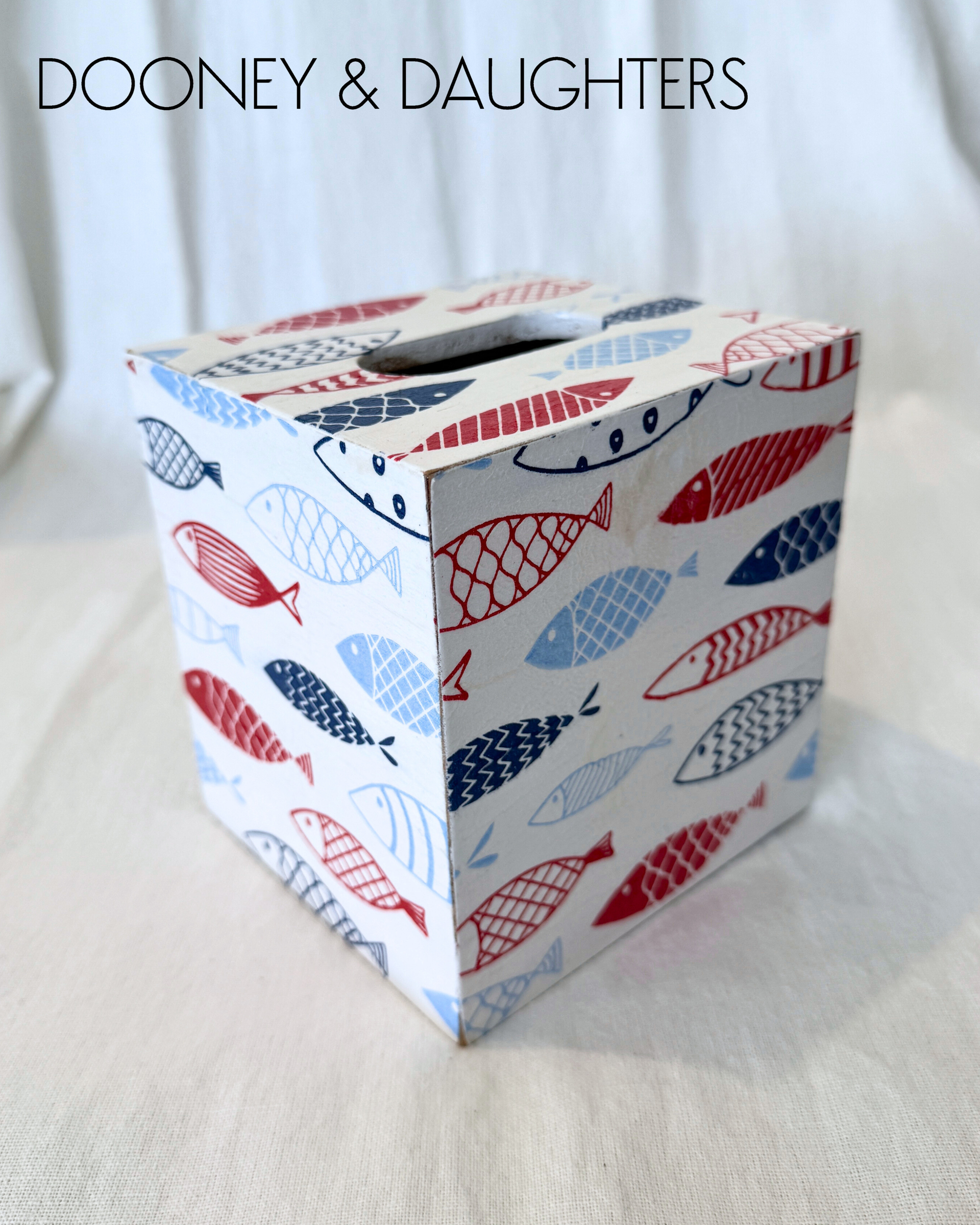 Fish Square Tissue Box