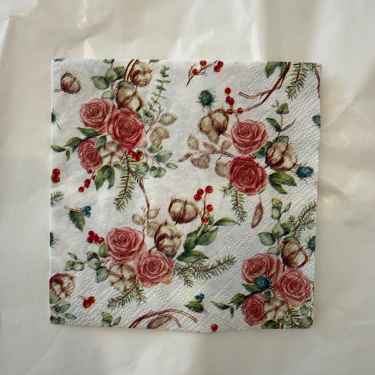 Napkin - Floral Winter Romance