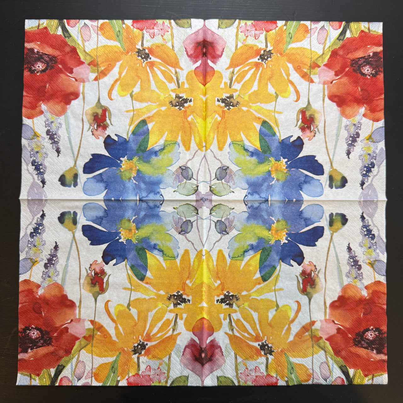 Napkin - Flores Rojas y Amarillas