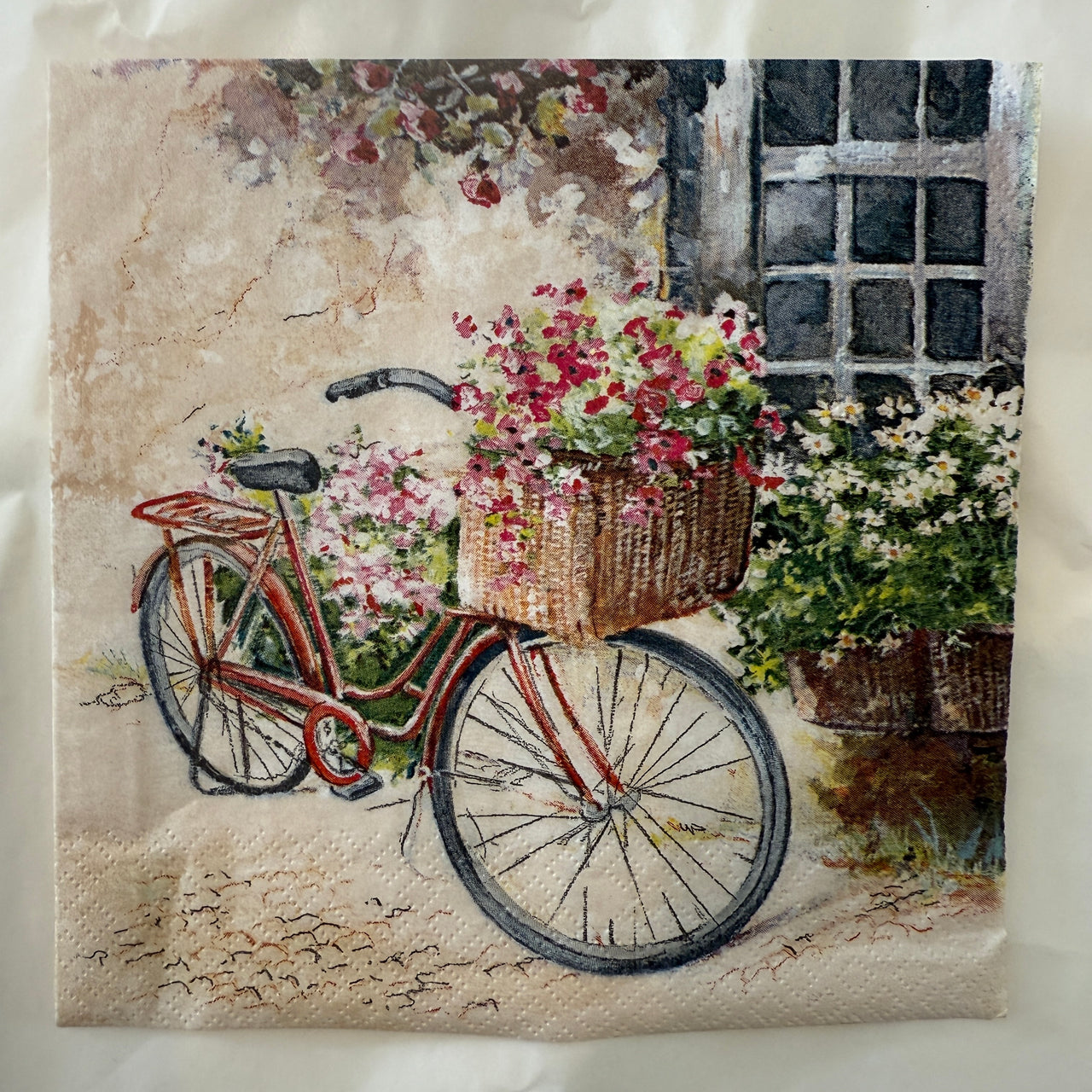 Napkin - Flower Bike