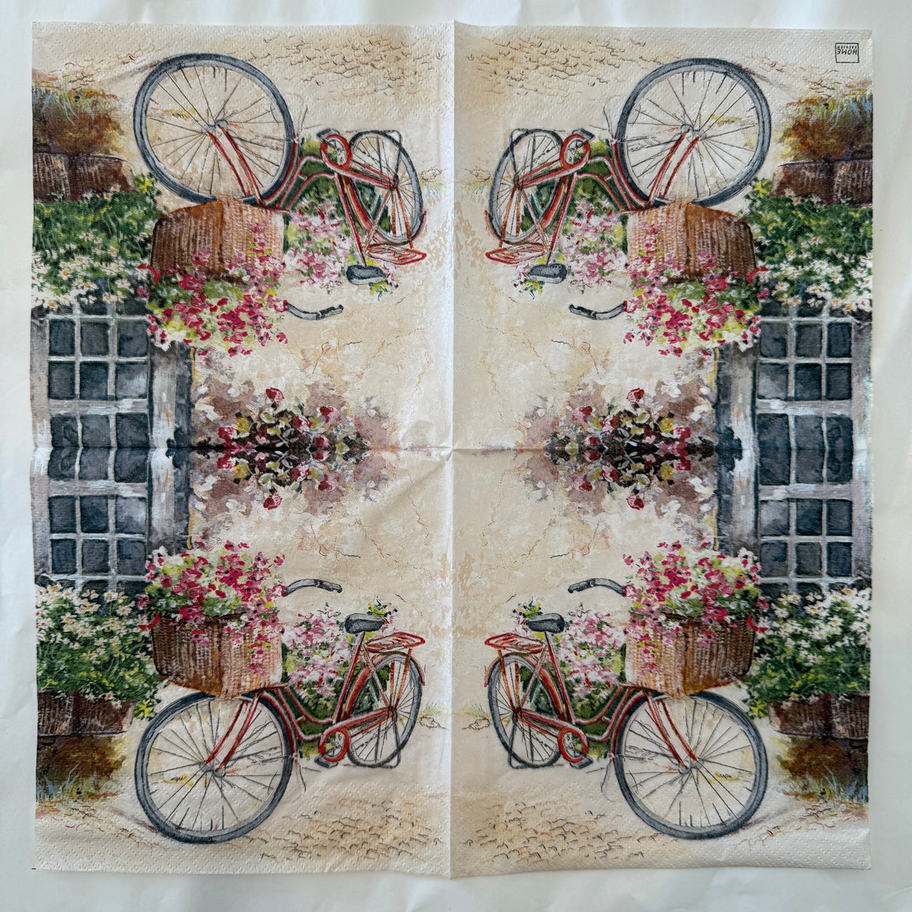 Napkin - Flower Bike