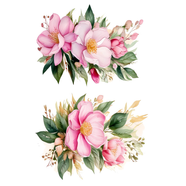 Flower Set 11 White Cloud Decor Transfer