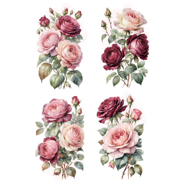 Flower Set 9 White Cloud Decor Transfer