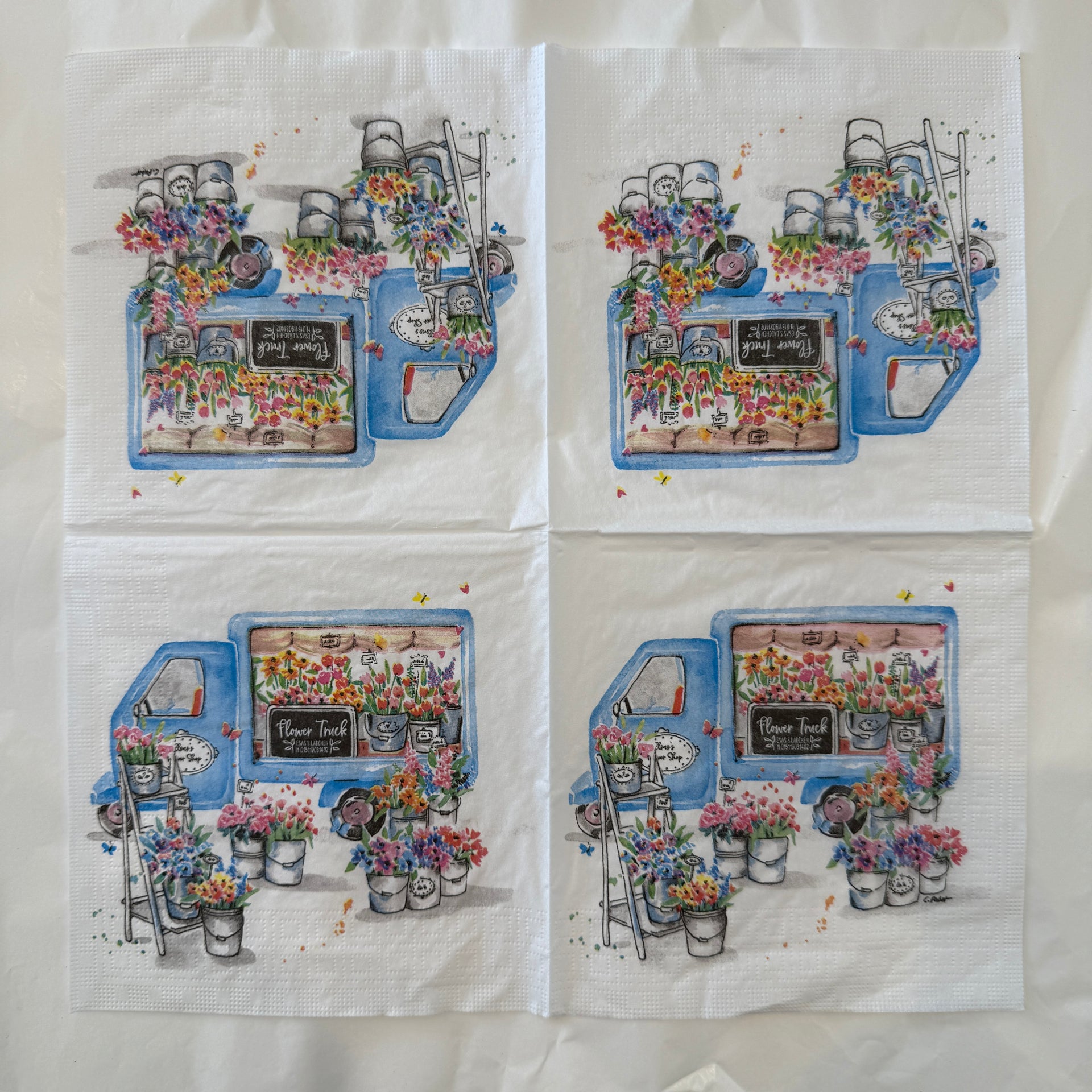 Napkin - Flower Truck