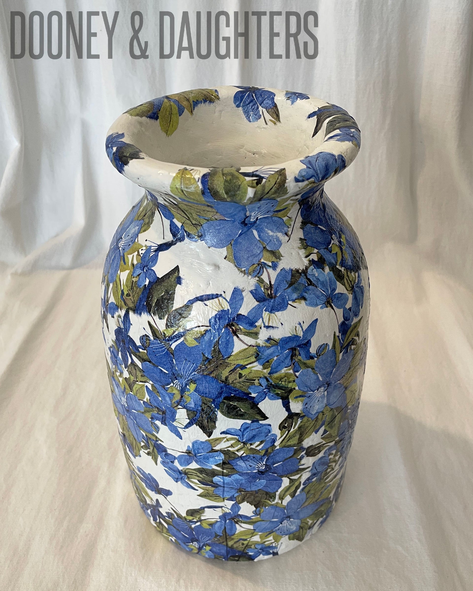 Vase Large - Flowering Clematis Blue