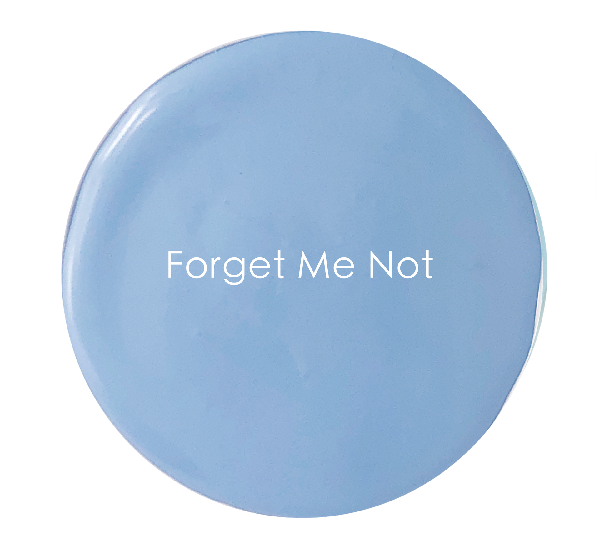 Forget Me Not chalk paint swatch – cheerful cool blue
