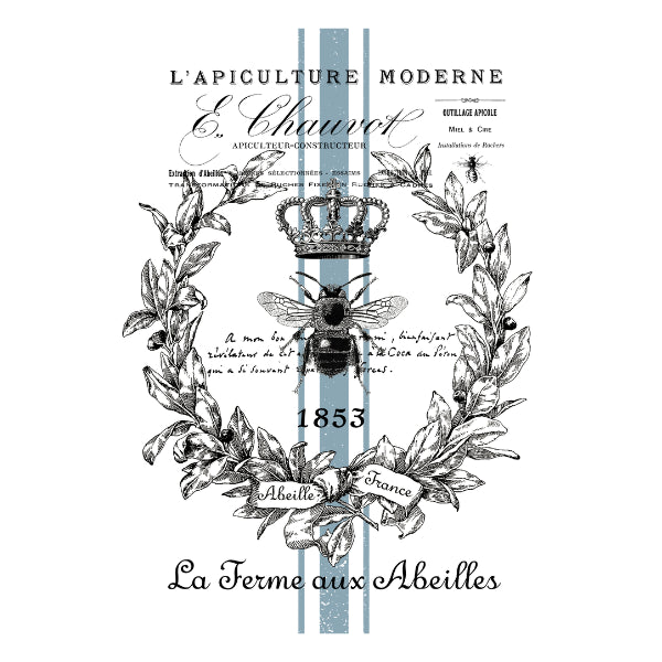 French Bee 1 White Cloud Decor Transfer