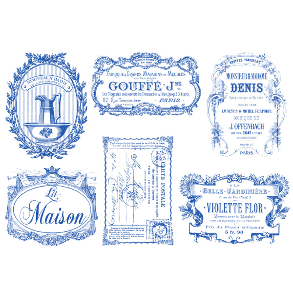 French Blue 2 White Cloud Transfer