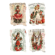 French Christmas Labels White Cloud Decor Transfer