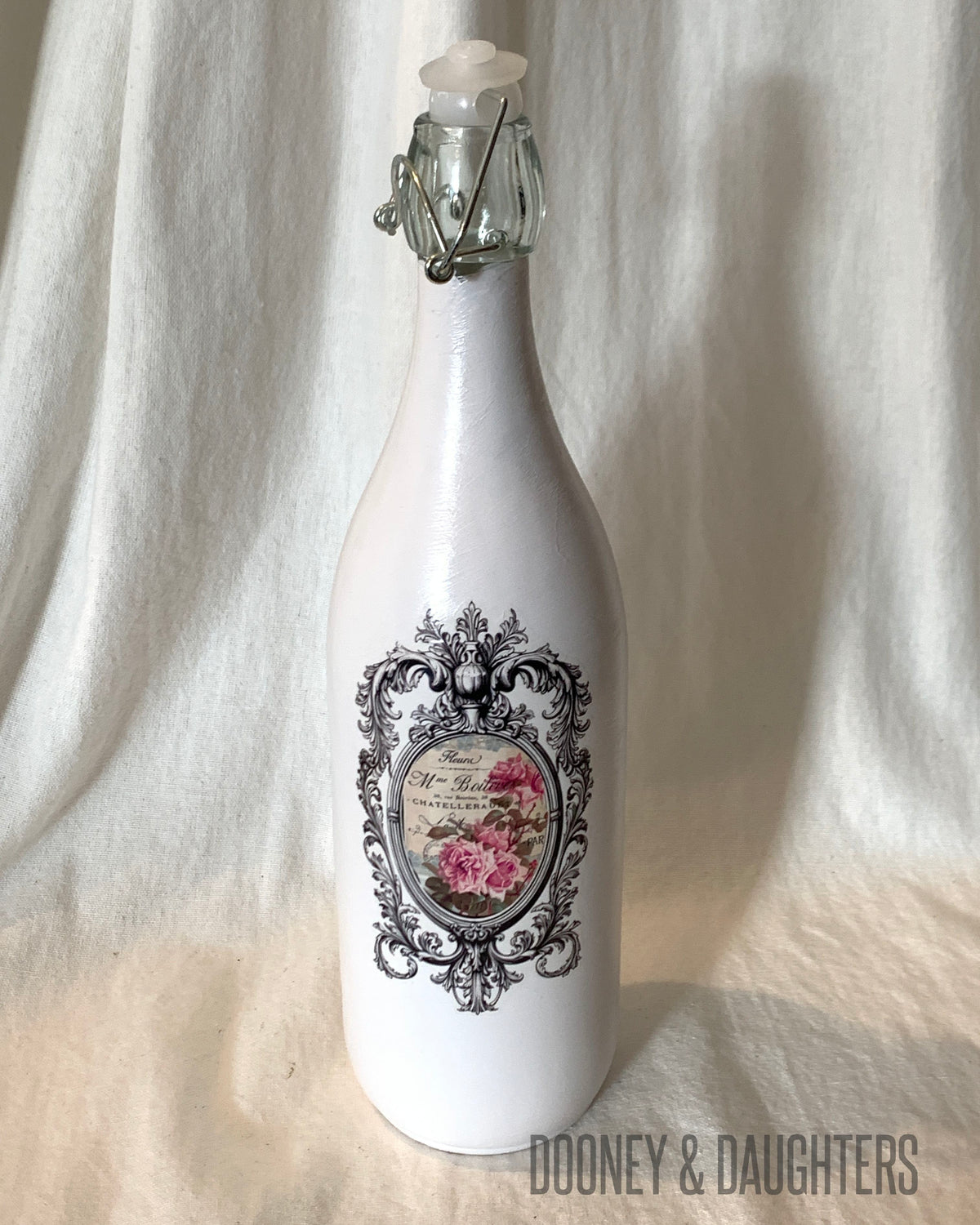 French Ornate Labels One Glass Bottle