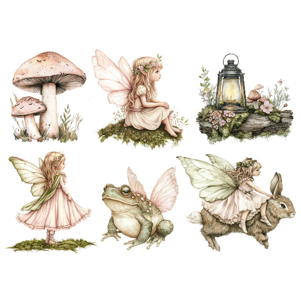 Garden Fairies White Cloud Decor Transfer