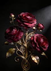 Gilded Bloom Decoupage Paper
