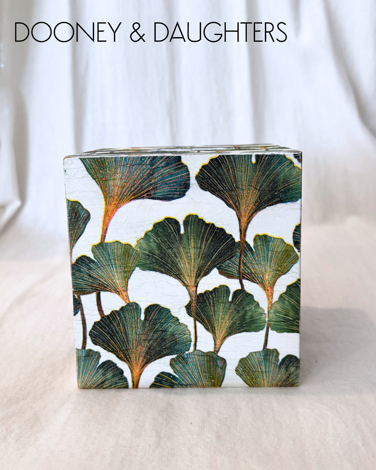 Gingko Square Tissue Box