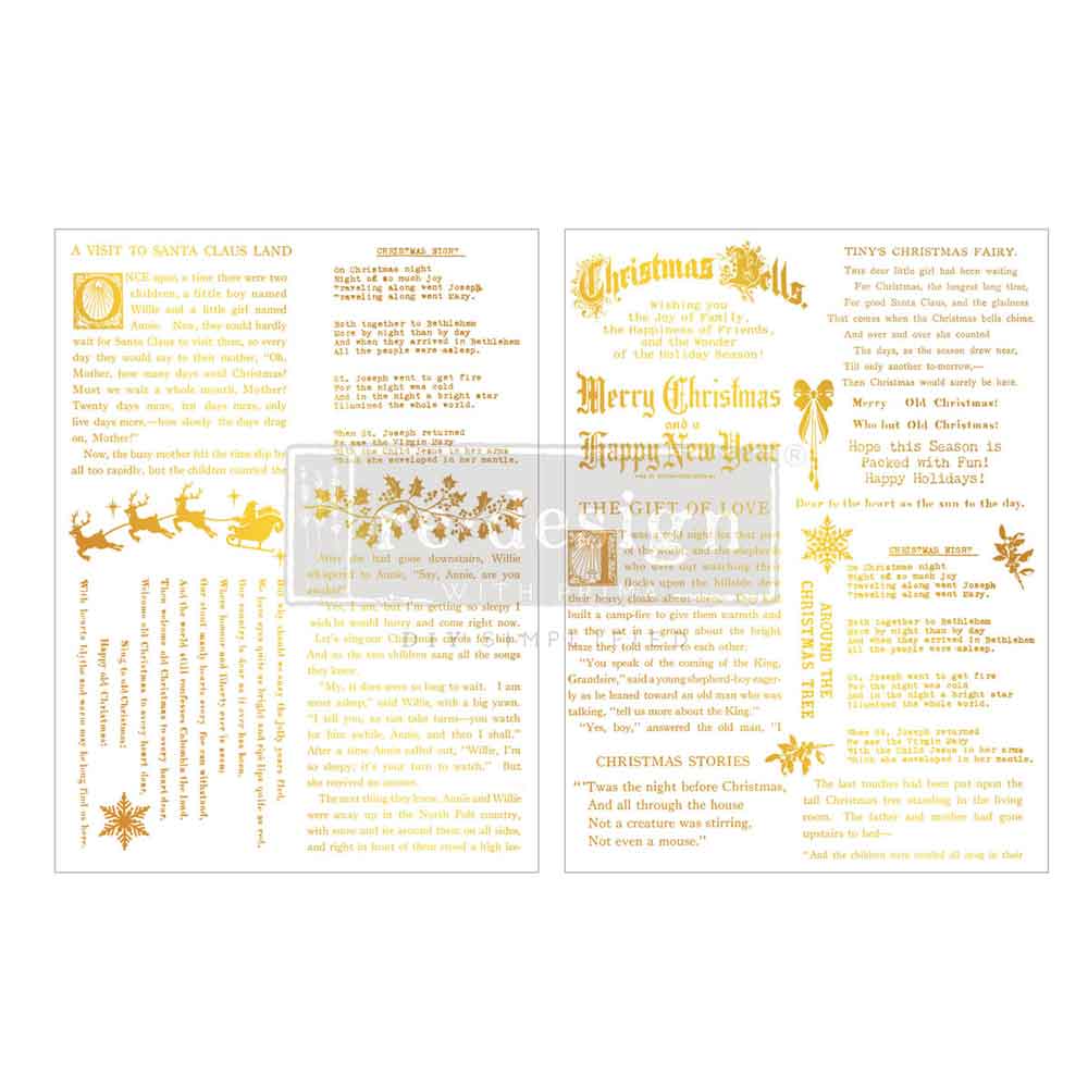 ReDesign Gold Foil Transfer - Middy Golden Tidings