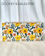 Golden Flowers Rectangle Tissue Box