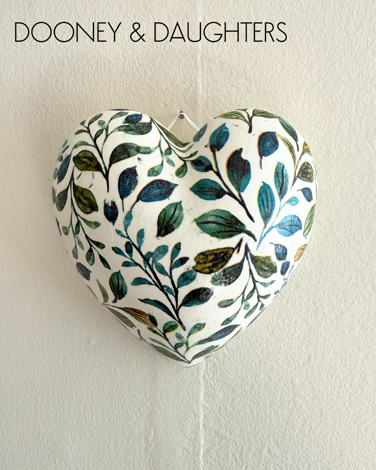 Green Leaves Medium Heart