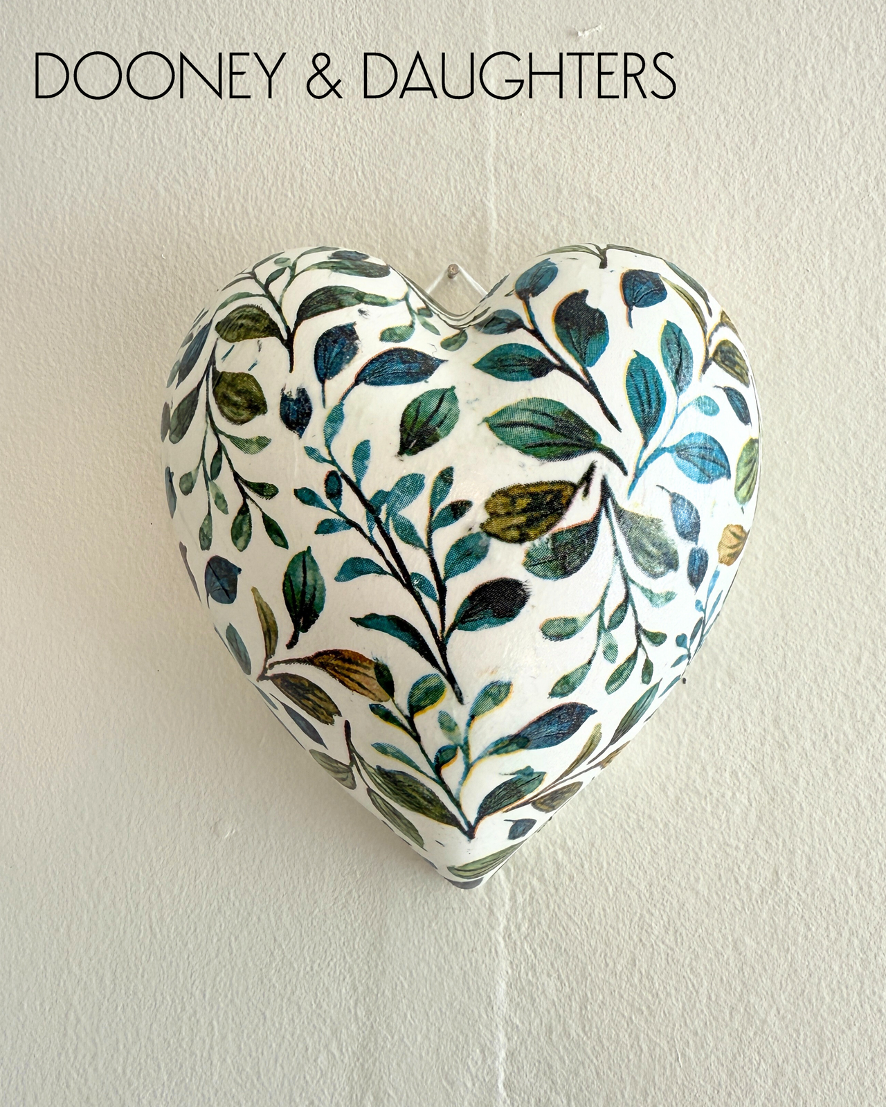 Green Leaves Medium Heart